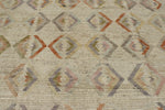 12x15 Ivory and Multicolor Turkish Tribal Rug