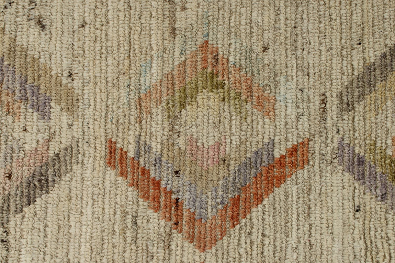 12x15 Ivory and Multicolor Turkish Tribal Rug