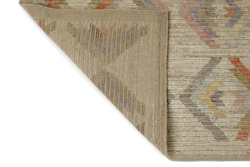 12x15 Ivory and Multicolor Turkish Tribal Rug