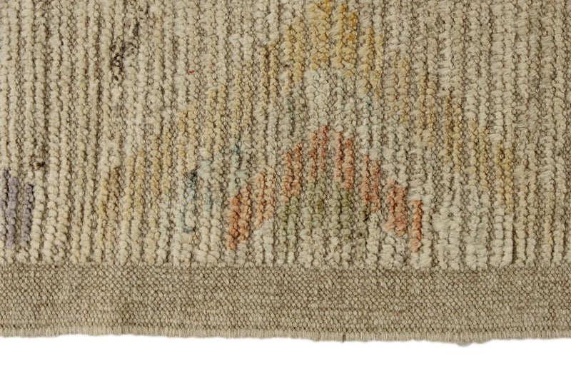 12x15 Ivory and Multicolor Turkish Tribal Rug