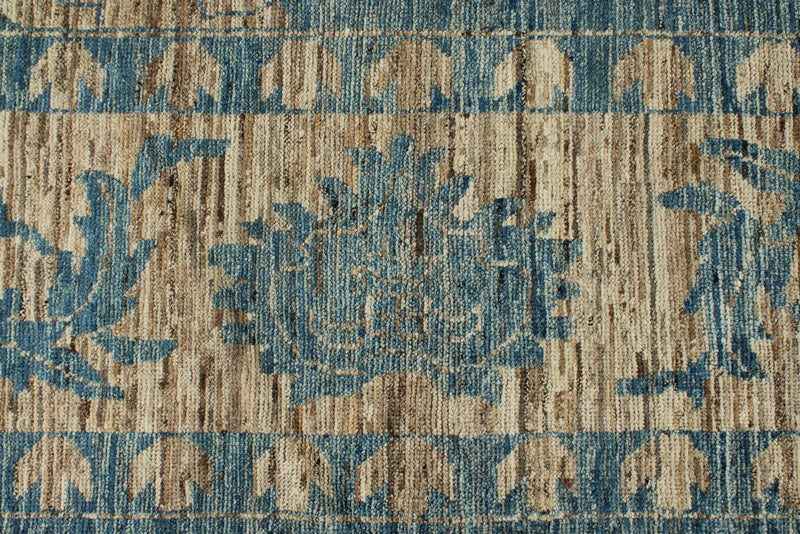 12x16 Light Blue and Ivory Turkish Oushak Rug