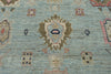 13x15 Light Blue and Gray Turkish Oushak Rug