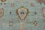 13x15 Light Blue and Gray Turkish Oushak Rug