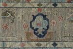 13x15 Light Blue and Gray Turkish Oushak Rug