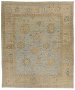 12x15 Light Blue and Ivory Turkish Oushak Rug