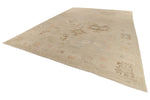 12x16 Ivory and Brown Turkish Oushak Rug