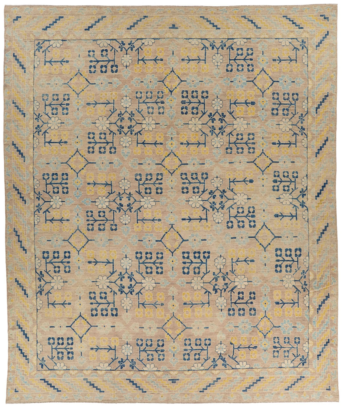 12x15 Gray and Gray Turkish Oushak Rug