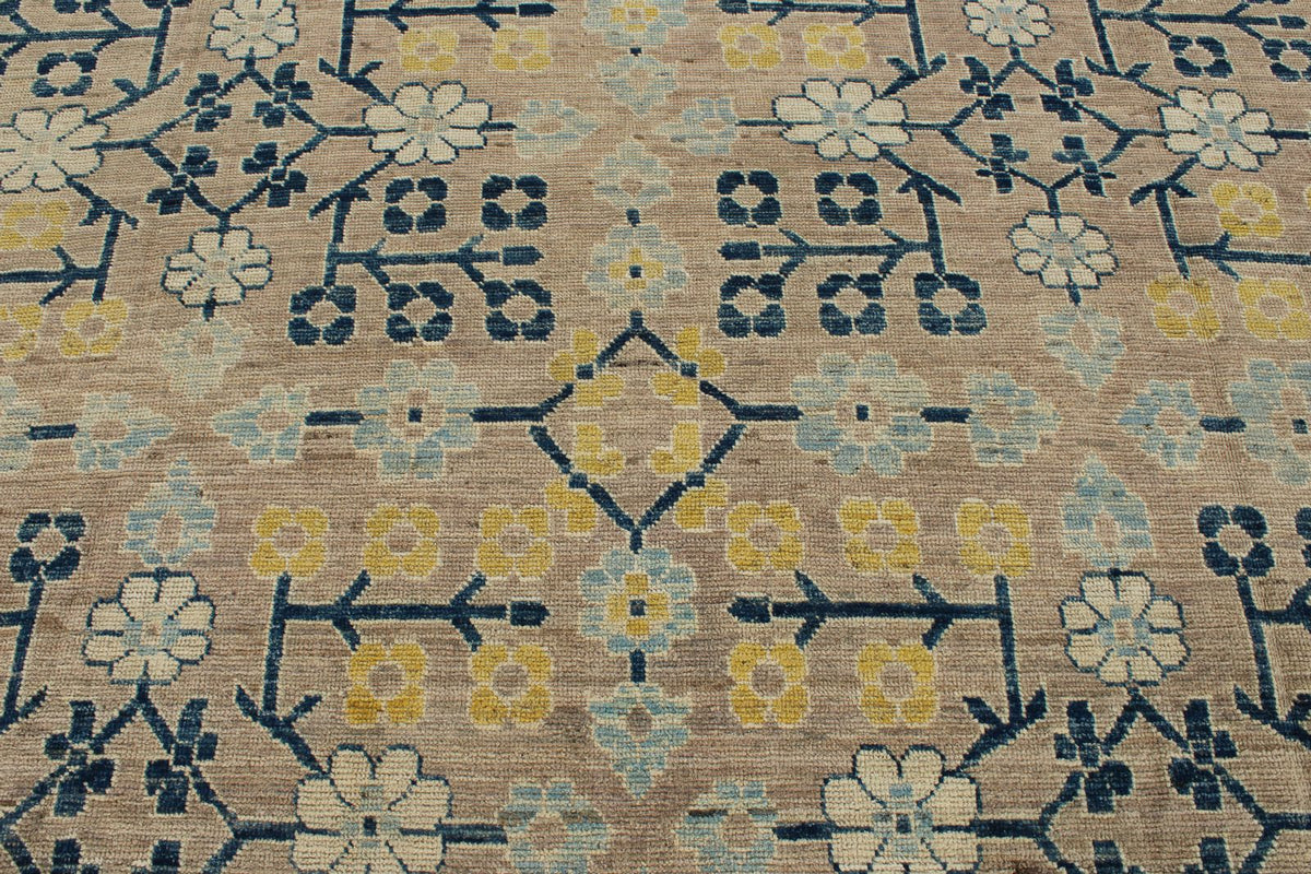 12x15 Gray and Gray Turkish Oushak Rug