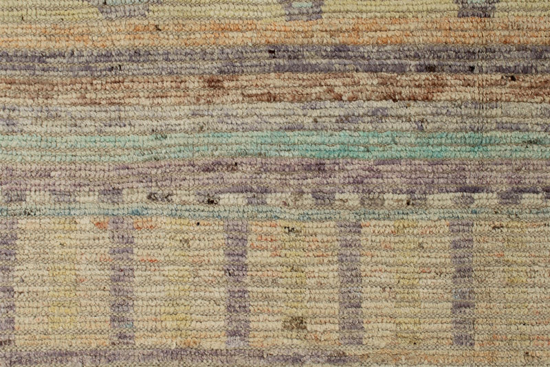 14x17 Ivory and Multicolor Turkish Tribal Rug