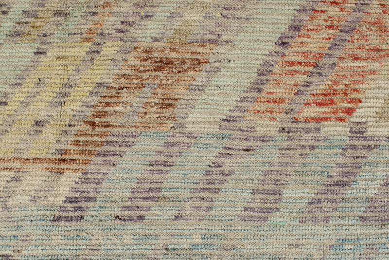 14x17 Ivory and Multicolor Turkish Tribal Rug