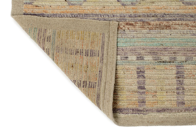 14x17 Ivory and Multicolor Turkish Tribal Rug