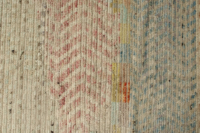 14x19 Ivory and Multicolor Turkish Tribal Rug