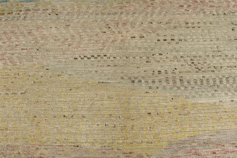 14x19 Ivory and Multicolor Turkish Tribal Rug