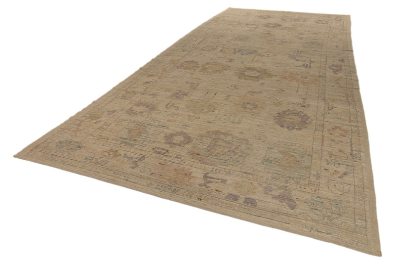 8x18 Ivory Turkish Oushak Runner