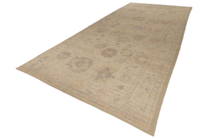 8x18 Ivory Turkish Oushak Runner