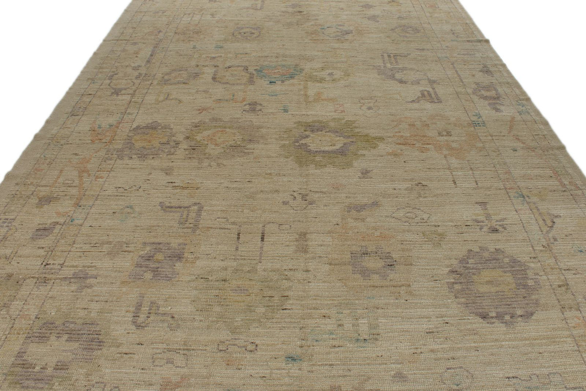 8x18 Ivory Turkish Oushak Runner