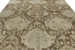 10x14 Brown and Ivory Turkish Oushak Rug