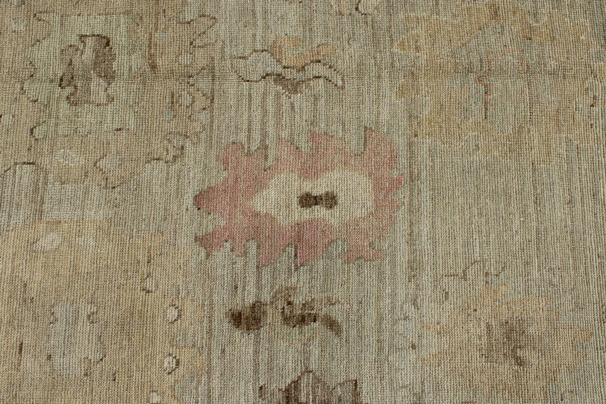 10x14 Gray and Brown Turkish Oushak Rug