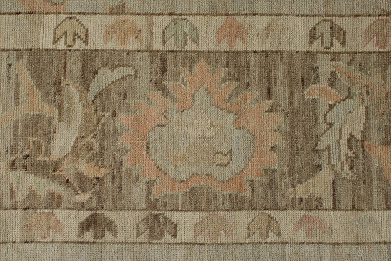 10x14 Gray and Brown Turkish Oushak Rug