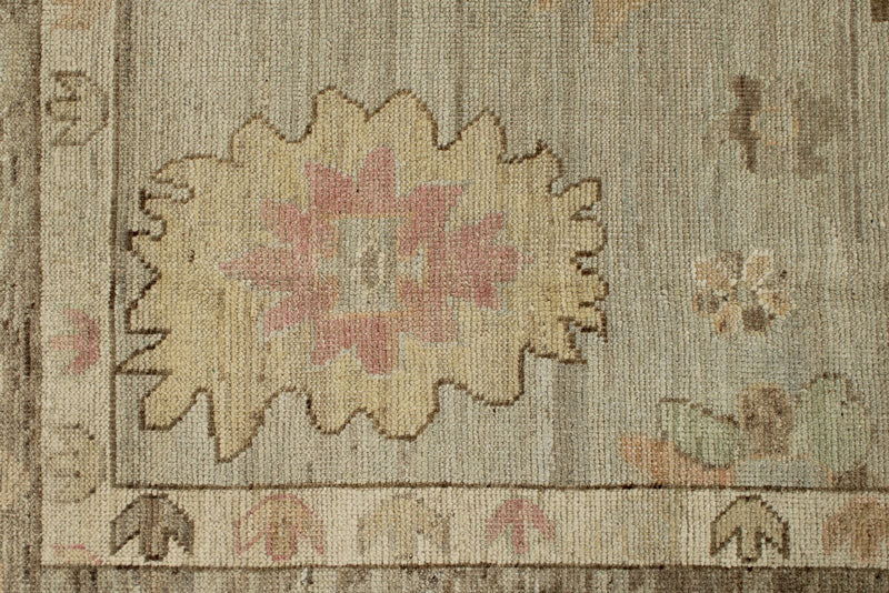 10x14 Gray and Brown Turkish Oushak Rug