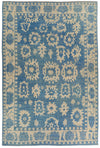 10x15 Light Blue and Ivory Turkish Oushak Rug