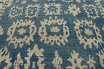 10x15 Light Blue and Ivory Turkish Oushak Rug