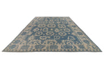 10x15 Light Blue and Ivory Turkish Oushak Rug