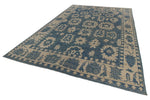 10x15 Light Blue and Ivory Turkish Oushak Rug