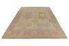 10x14 Ivory and Pink Turkish Oushak Rug