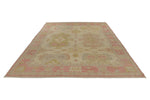 10x14 Ivory and Pink Turkish Oushak Rug