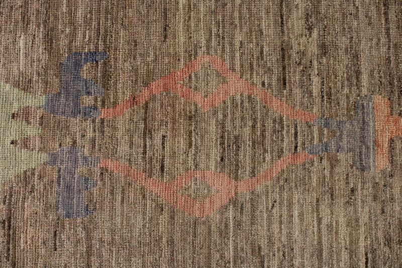 11x14 Brown and Multicolor Turkish Oushak Rug