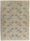 10x14 Ivory and Light Blue Turkish Oushak Rug