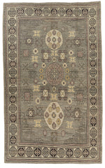 9x14 Gray and Ivory Turkish Oushak Rug