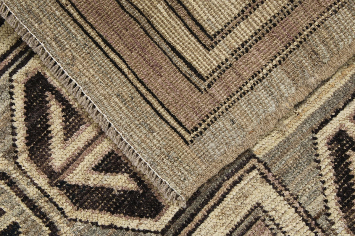 9x14 Gray and Ivory Turkish Oushak Rug