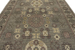 9x14 Gray and Ivory Turkish Oushak Rug