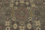 9x14 Gray and Ivory Turkish Oushak Rug