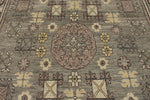 9x14 Gray and Ivory Turkish Oushak Rug