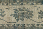 10x14 Blue and Ivory Turkish Oushak Rug
