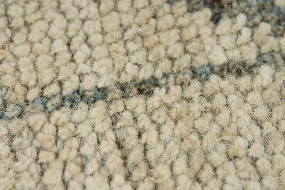 10x14 Blue and Ivory Turkish Oushak Rug