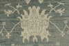 10x14 Blue and Ivory Turkish Oushak Rug