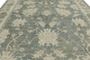 10x14 Blue and Ivory Turkish Oushak Rug
