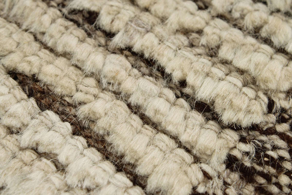 3x18 Ivory and Brown Anatolian Tribal Runner