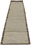 3x18 Ivory and Brown Anatolian Tribal Runner