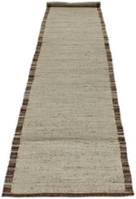 3x18 Ivory and Brown Anatolian Tribal Runner