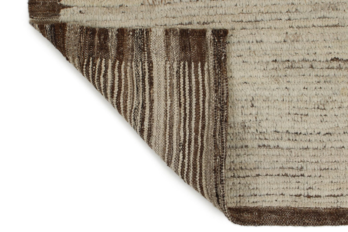 3x18 Ivory and Brown Anatolian Tribal Runner