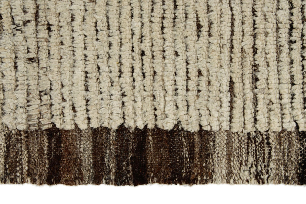 3x18 Ivory and Brown Anatolian Tribal Runner