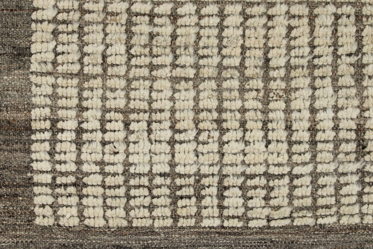 3x18 Ivory and Brown Anatolian Traditional Runner