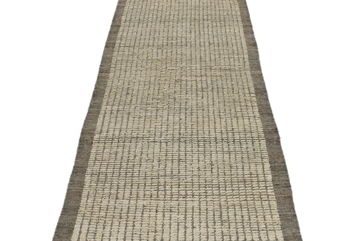 3x18 Ivory and Brown Anatolian Traditional Runner