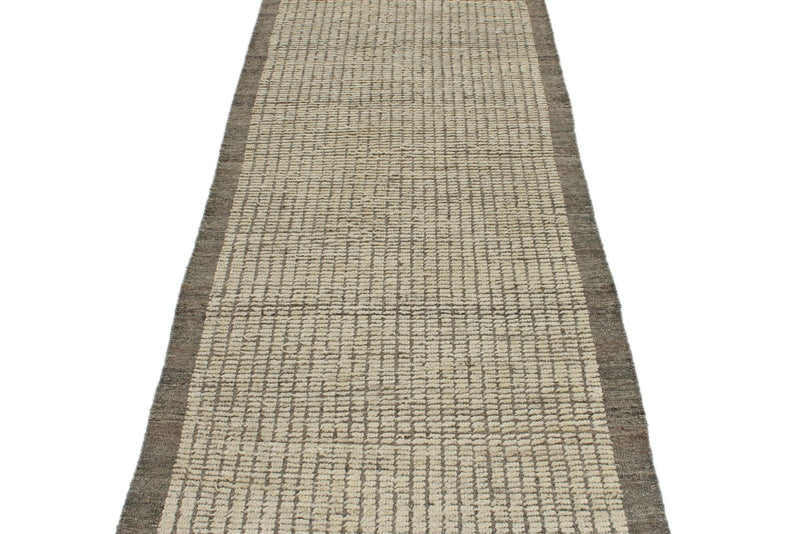 3x18 Ivory and Brown Anatolian Traditional Runner