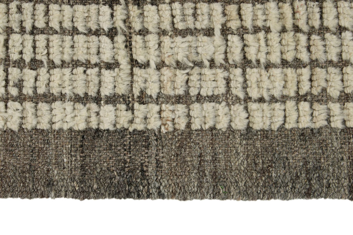 3x18 Ivory and Brown Anatolian Traditional Runner